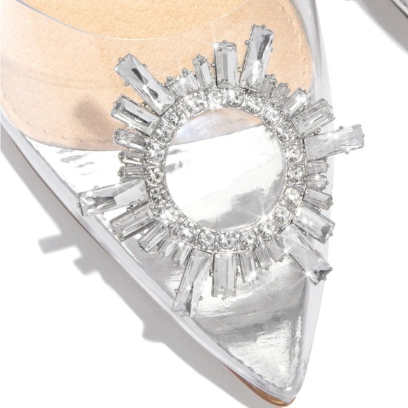 JOJO FOX CLEAR CRYSTAL HEELS - Picture 2 of 8